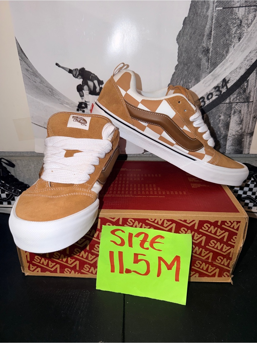 Vans Knu Skool Big Checkere sz 11.5 Men 13.0 Woman